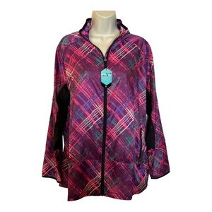 Rise LuLaRoe Women’s Lightweight Full Zip Colorful Windbreaker Jacket
